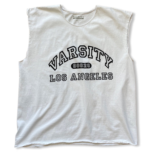 Varsity Los Angeles Zip Code Chopped n Cropped Sleeveless Tee