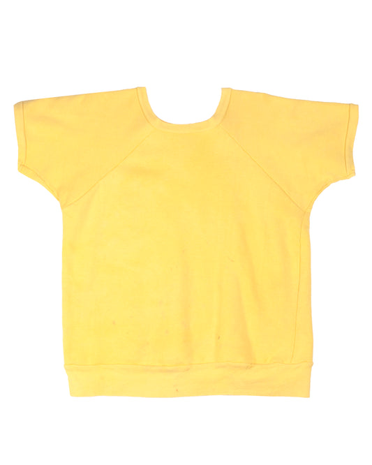 All Cotton Yellow Short Sleeve Crewneck