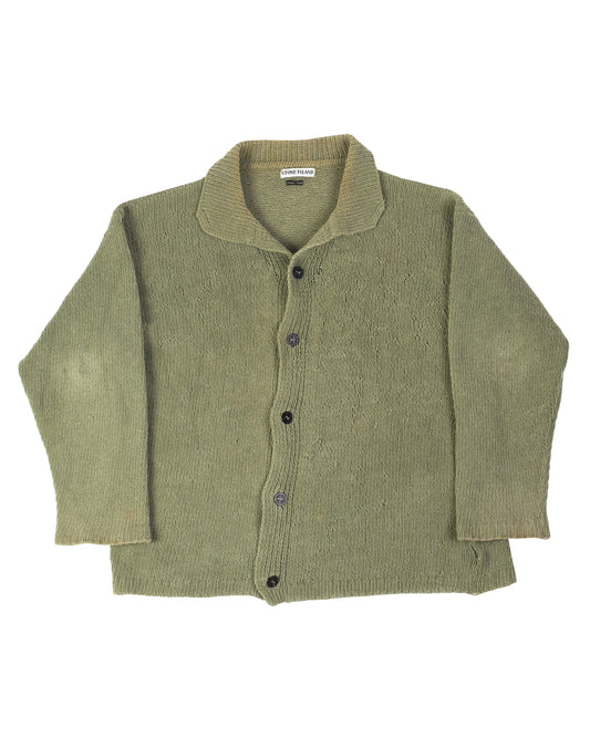 Stone Island Button Up Chenille Sweater