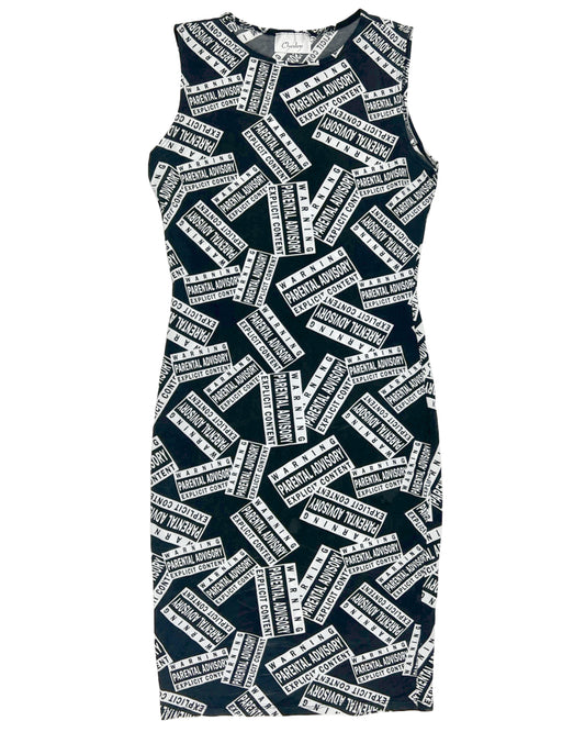 Parental Advisory All Over Print Dress